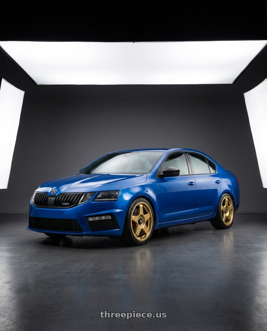 2019 Skoda Octavia Vrs 245 with fifteen52 CHICANE 5x112 / 5x120 18x8.5 +35 GOLD (GLOSS GOLD) wheels