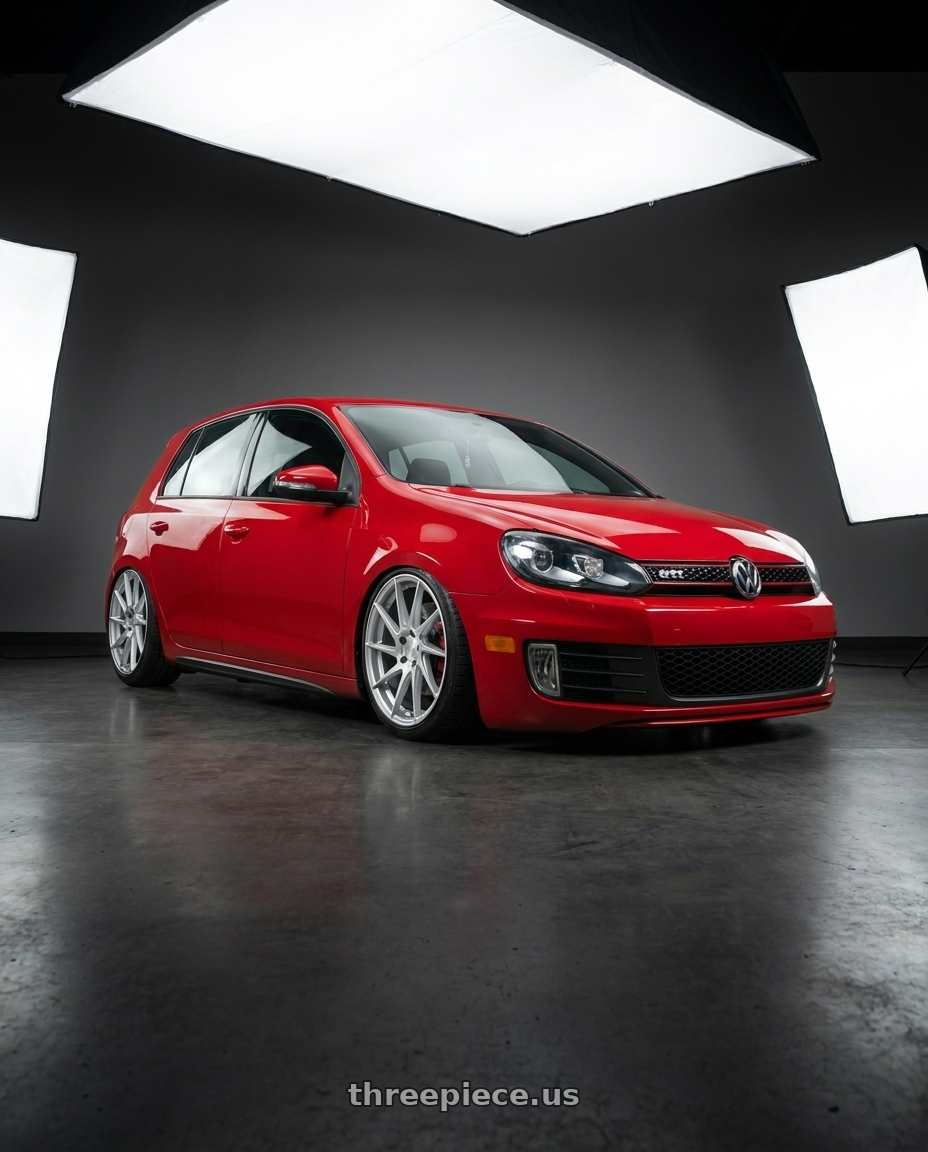 2012 Vw gt with Aodhan AH09 5x112 18x8.5 +35 Gloss Silver Machined Face wheels