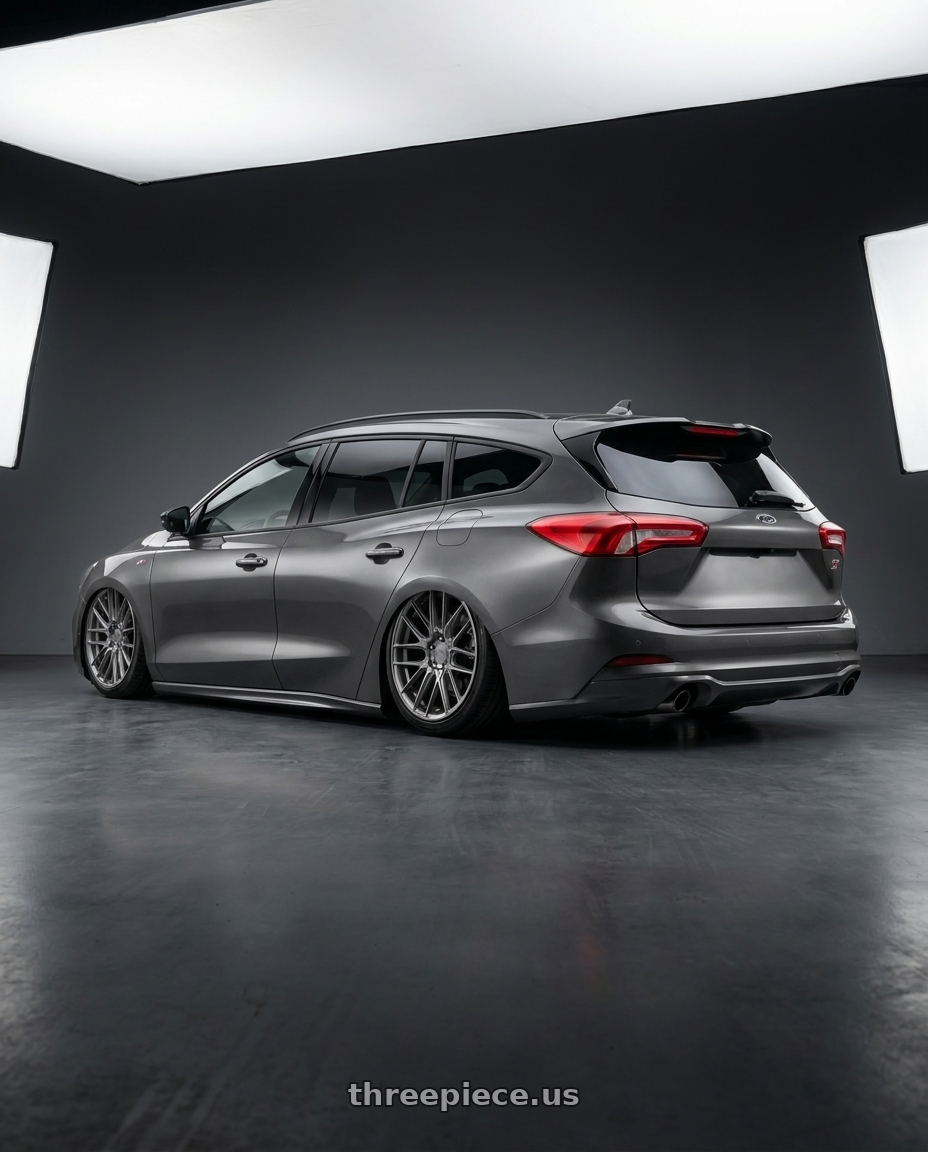 2023 Focus wagon st with Rotiform 876 5x112 20x10.5 +46 CUSTOM wheels rear three quarter view slight stretch tires
