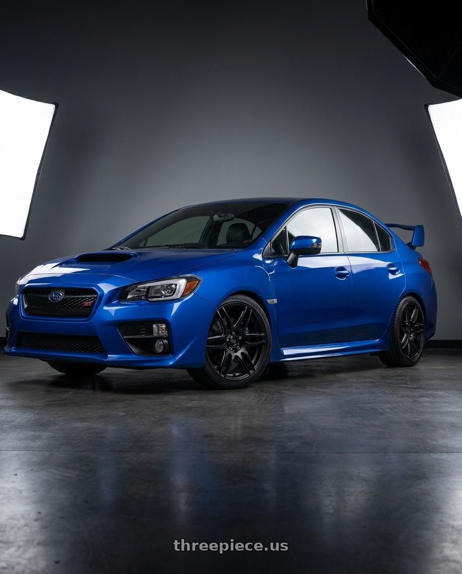 2018 Subaru WRX STI with Niche 1PC M106 NR6 5X100/5X114.3 18X8 +40 MATTE BLACK MILLED wheels