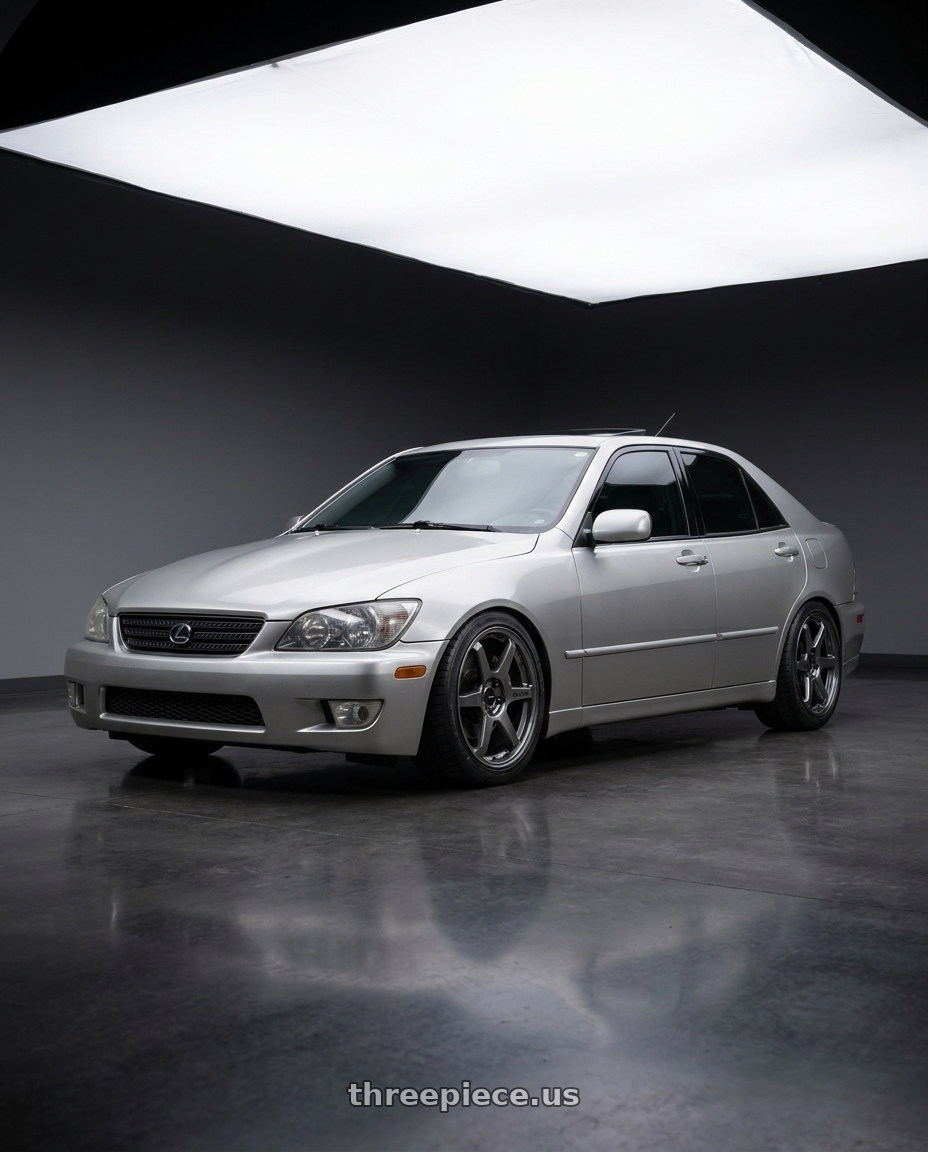 2002 Lexus is300 with Enkei T6R 5x114.3 17x8+40 Gloss Gunmetal wheels