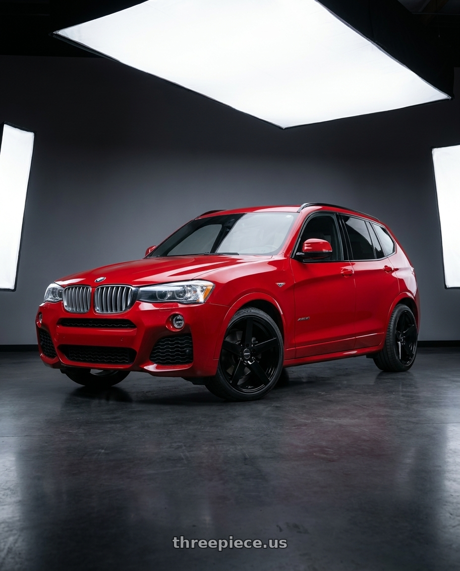 2017 x3 Msport with RAVETTI M13 5X120 20x10 +40 FULL GLOSS BLACK wheels