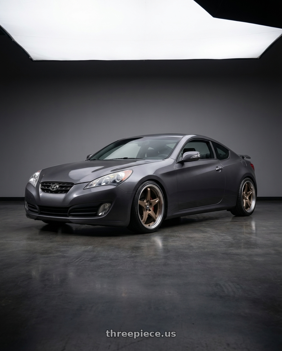 2014 Hyundai Genesis Coupe with ESR Wheels APEX SERIES AP5 5x114.3 19x9.5 +22 Matte Bronze wheels