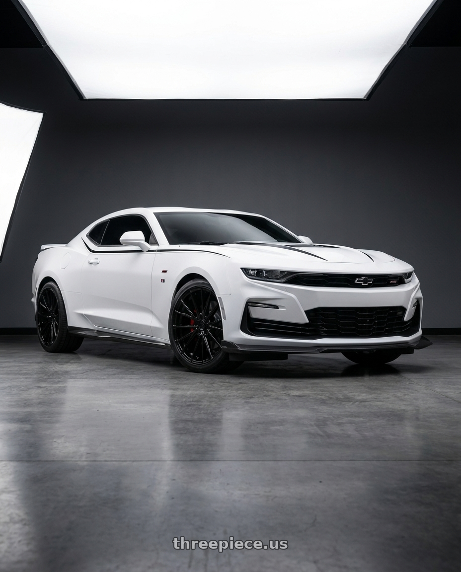 2021 Chevrolet Camaro 2SS with Axe EX40 5x127 22X10.5+25 GLOSS BLACK wheels