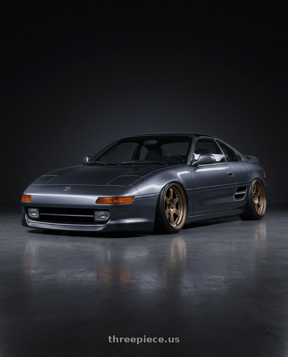 1991 Toyota Mr2 SW20 with Volk Racing TE37V 10th Anniv 4x100 17x7.5+30 Bronze wheels
