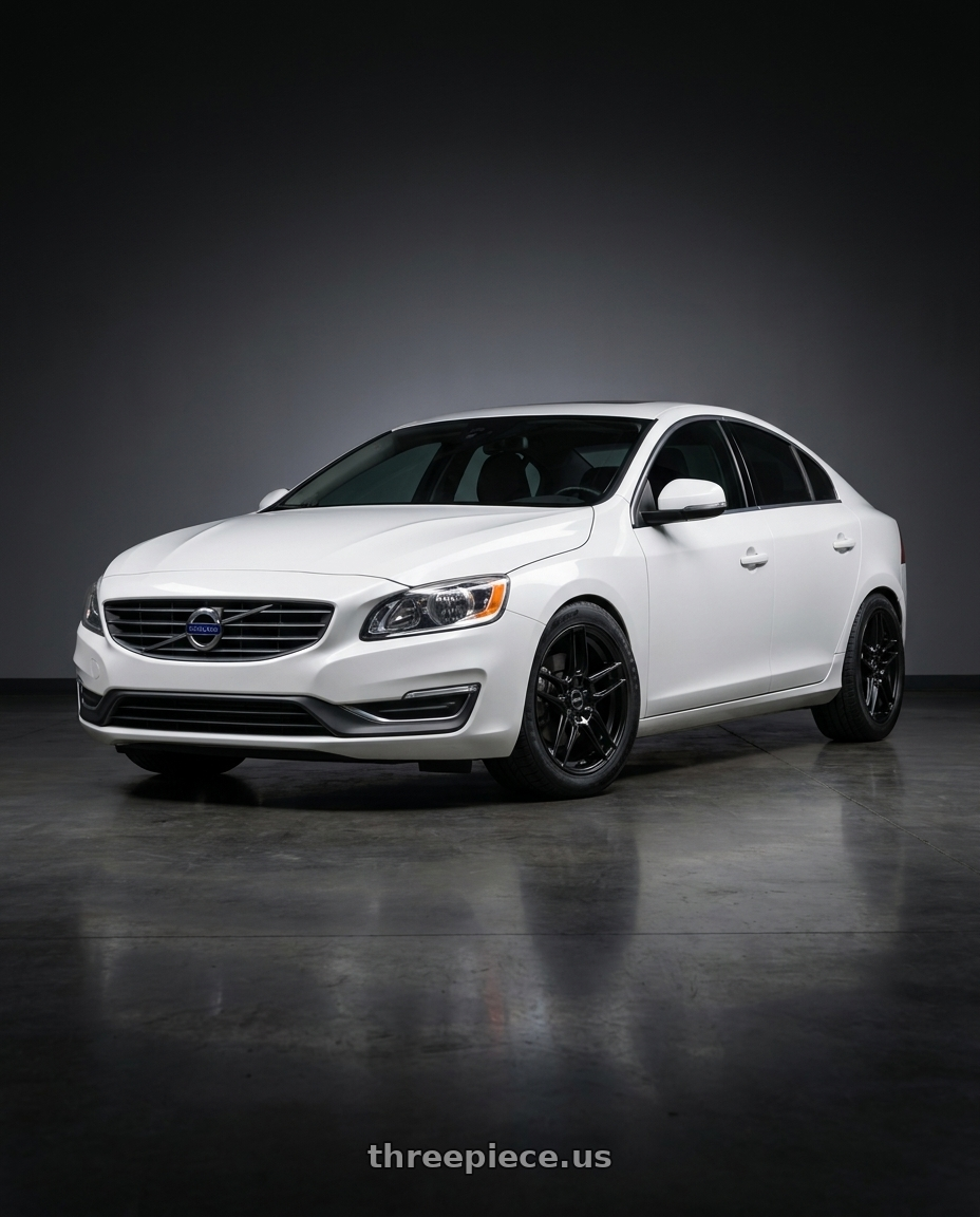 2015 Volvo s60 T5 white with Motiv 434B Matic 5X108/5x114.3 16x7.5 +40 GLOSS BLACK wheels
