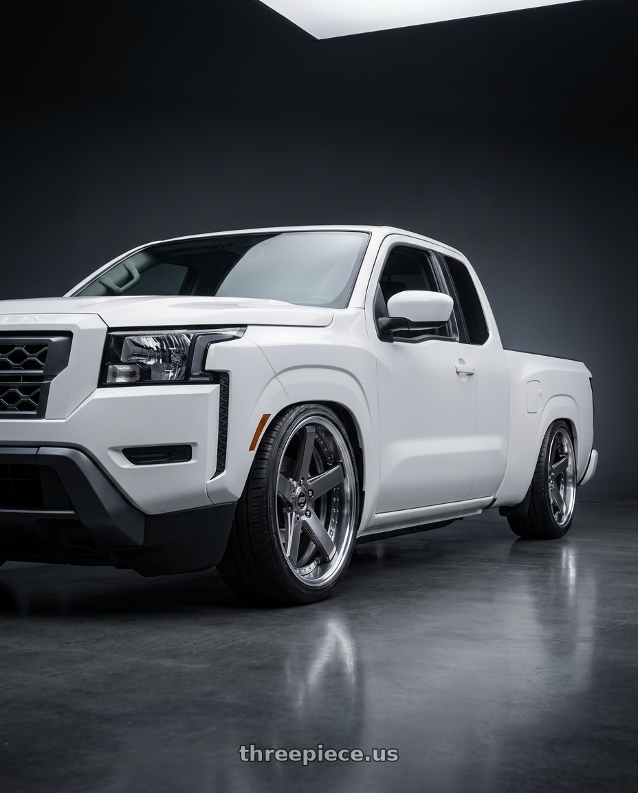 2025 nissan frontier king cab with Work Zeast Black Label Bst2 5x100 19x8+0 O Disk Brilliant Silver Black wheels