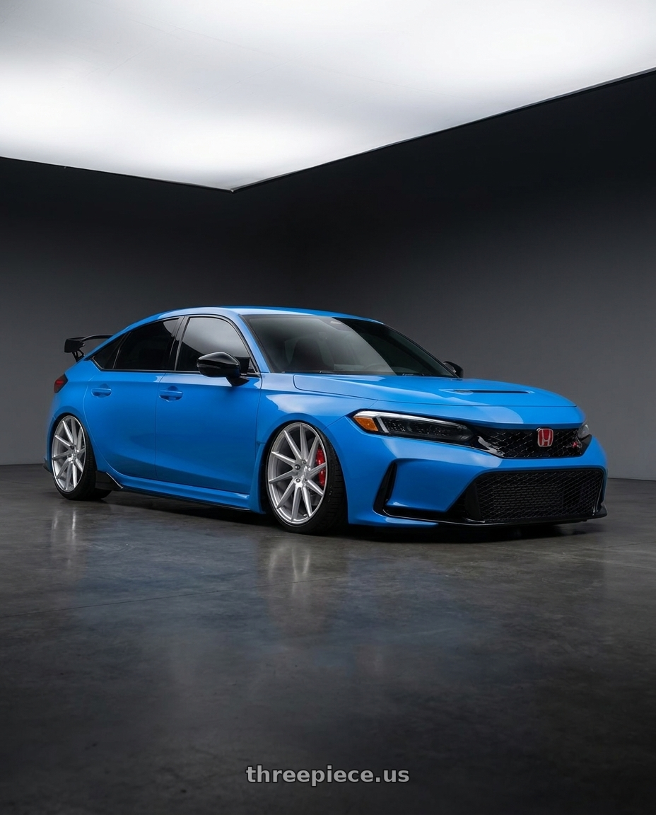 2020 Honda Civic Type R with Niche 1PC M112 SURGE 5X120 19X8.5 +35 GLOSS SILVER MACHINED wheels
