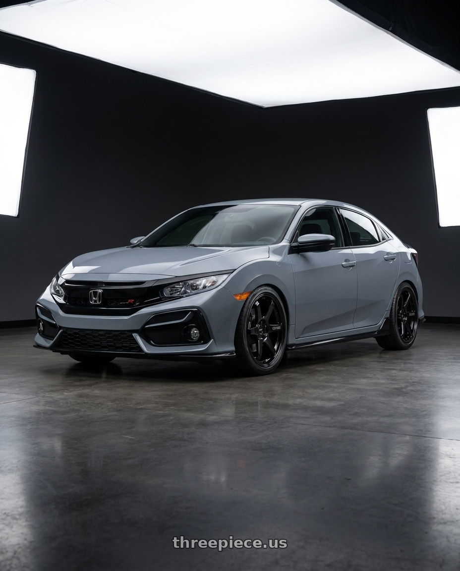 2021 Honda Civic Type R with Enkei T6R 5x120 18x9.5+45 Gloss Black wheels