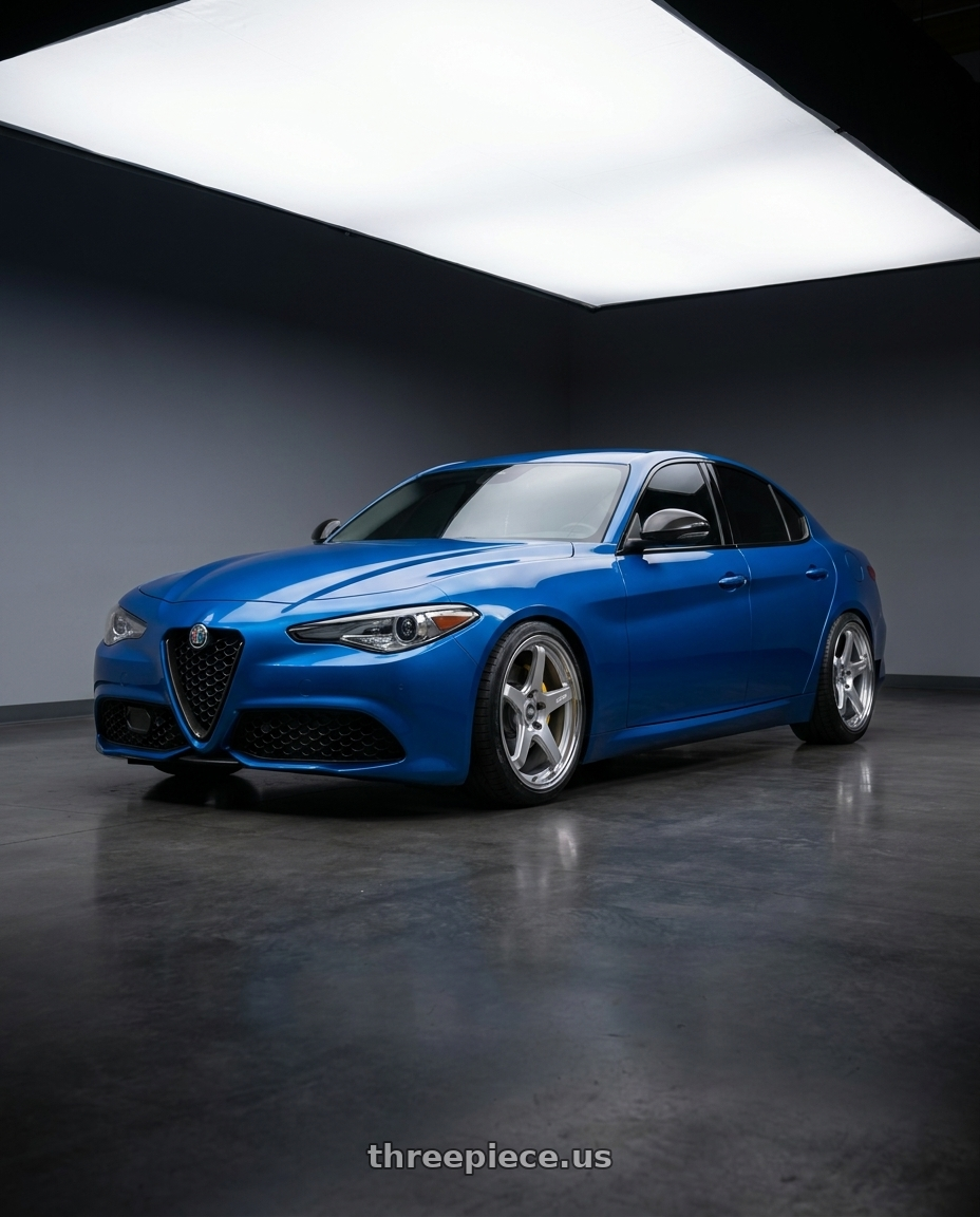 2017 alfa romeo giulia ti with ESR Wheels APEX SERIES APX5 5x110 19x8.5 +30 Hyper Silver wheels
