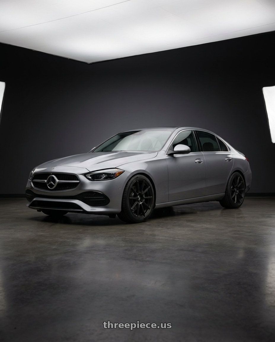 2024 Benz C300 with Konig Control 5x105/5x114.3 18x8+40 Matte Black wheels