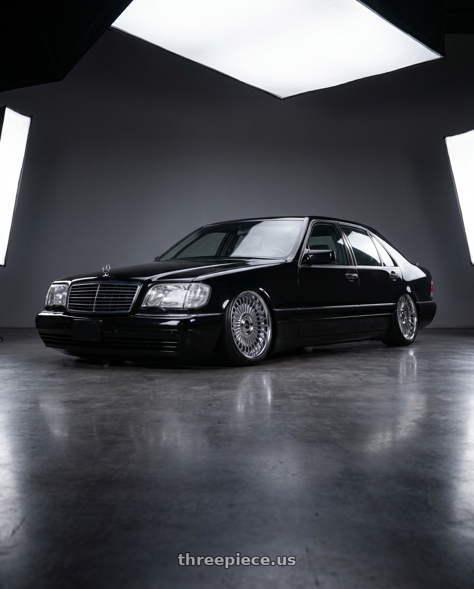 1994 Mercedes Benz w150 S500 with Work Emitz Chrome 5x112 19x8.5 +38 wheels