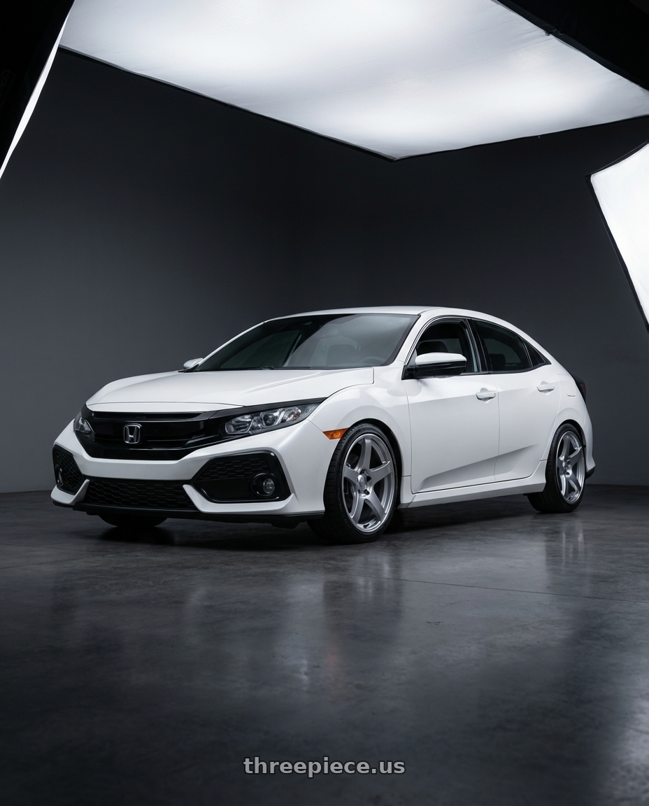 2019 Honda Civic with Ssr Gtv01 5x114.3 18x9+35  GLARE SILVER wheels