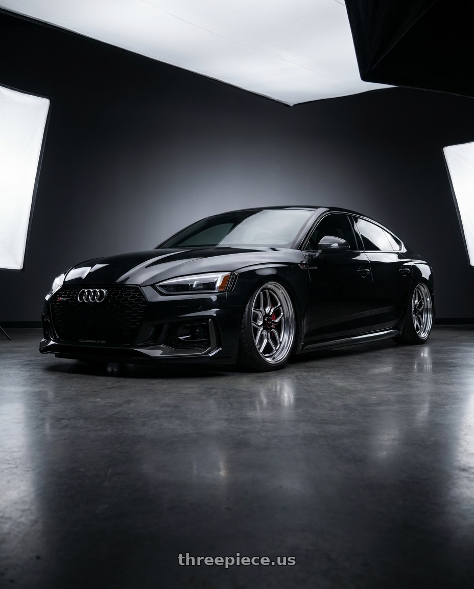 2018 Audi rs5 sports back  with WELD Performance Laguna 5x120 20x10.5 +38 Gloss Black/Milled Diamond Cut Lip wheels