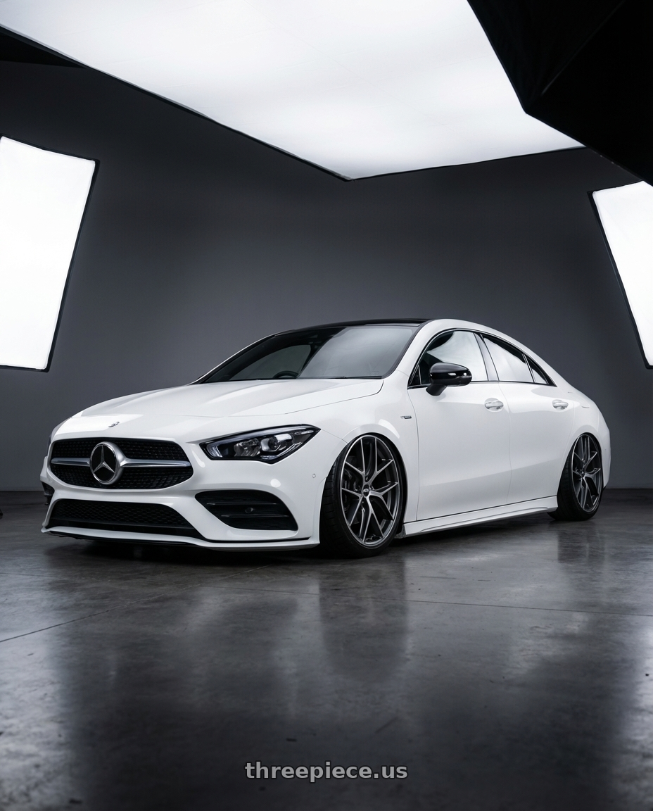 2023 Mercedes-Benz CLA C118 with BBS CC-R 5x112 19x9.5+42 Graphite w/ Diamond Cut Face wheels