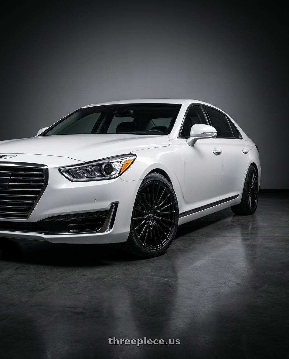 2018 genesis g90 with Niche 1PC M250 PREMIO 5X114.3 20X10.5 +40 MATTE BLACK wheels