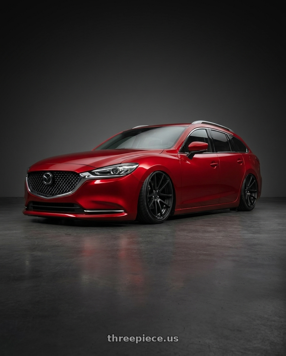 2021 Mazda 6 Wagon with Rotiform 1PC R122 SPF 5X114.3 19X8.5 +38 MATTE BLACK wheels
