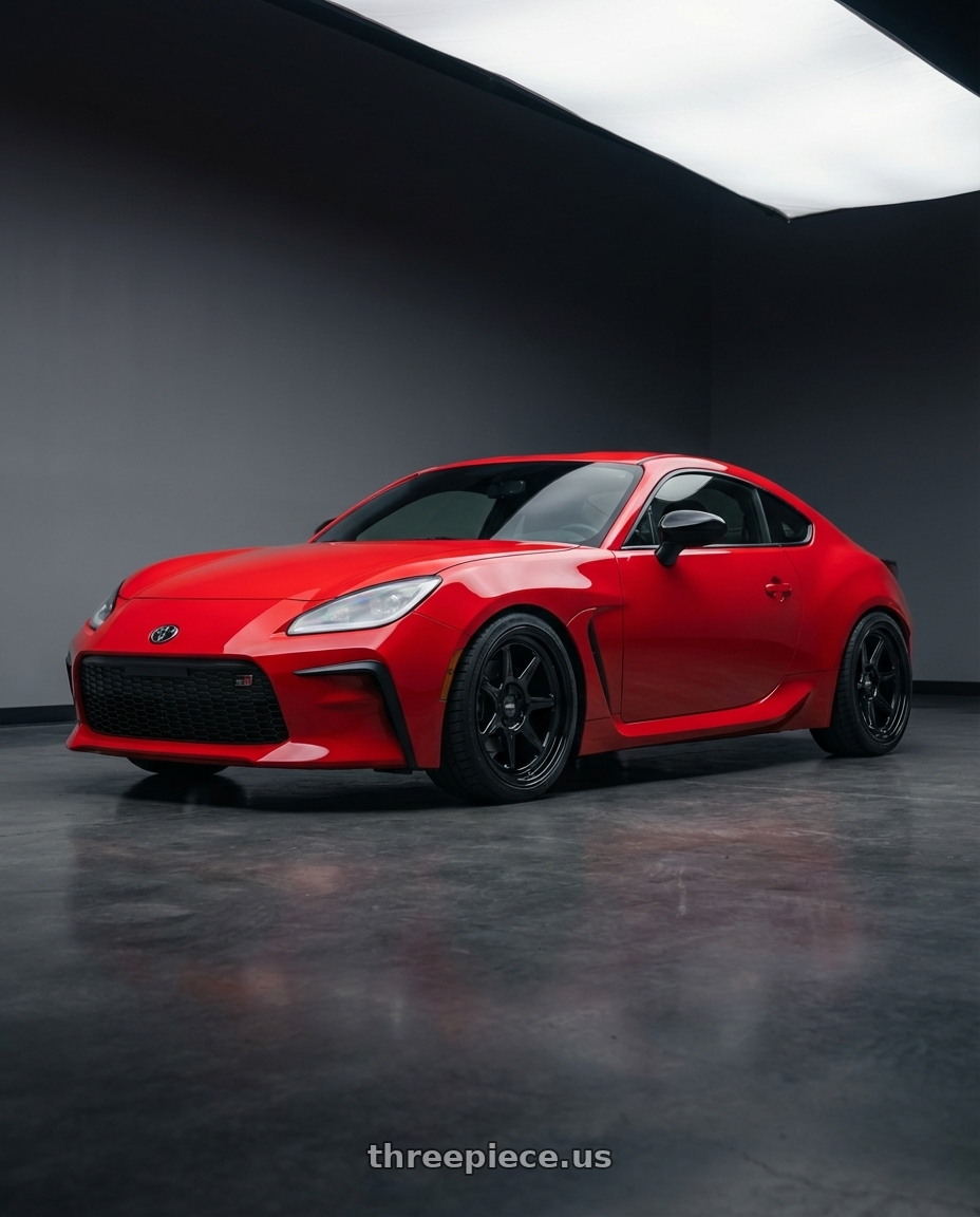 2024 Toyota GR86 with ESR Wheels CR SERIES CR7 5x114.3 18x10.5 +22 Gloss Black wheels