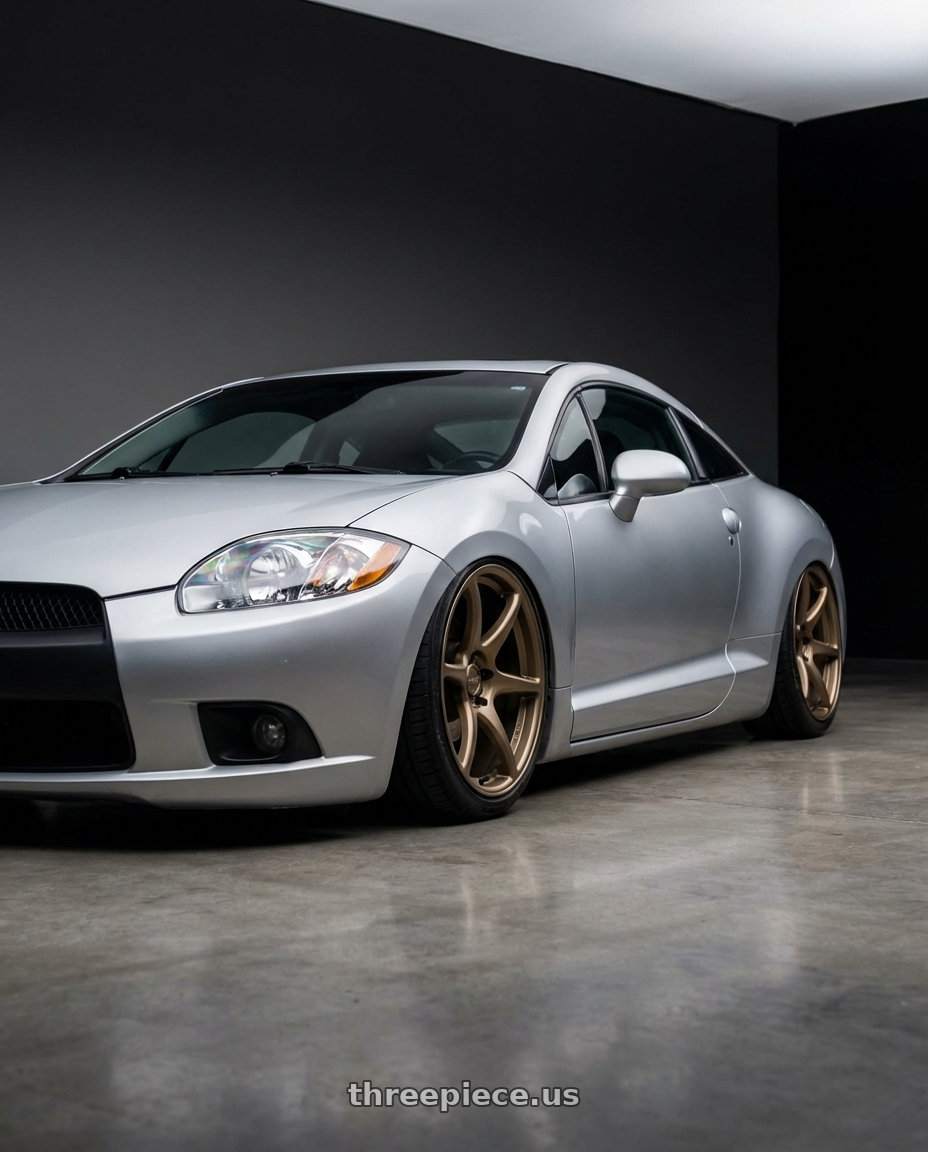 2010 Mitsubishi Eclipse with Kansei K11B Tandem 5x114.3 19x9.5 12 Bronze wheels