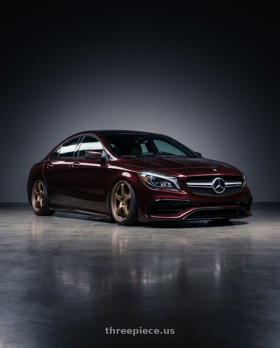 2018 Mercedes-Benz CLA C117 with Gram Lights 57CR 5x112 19x9.5+25 Bronze II wheels