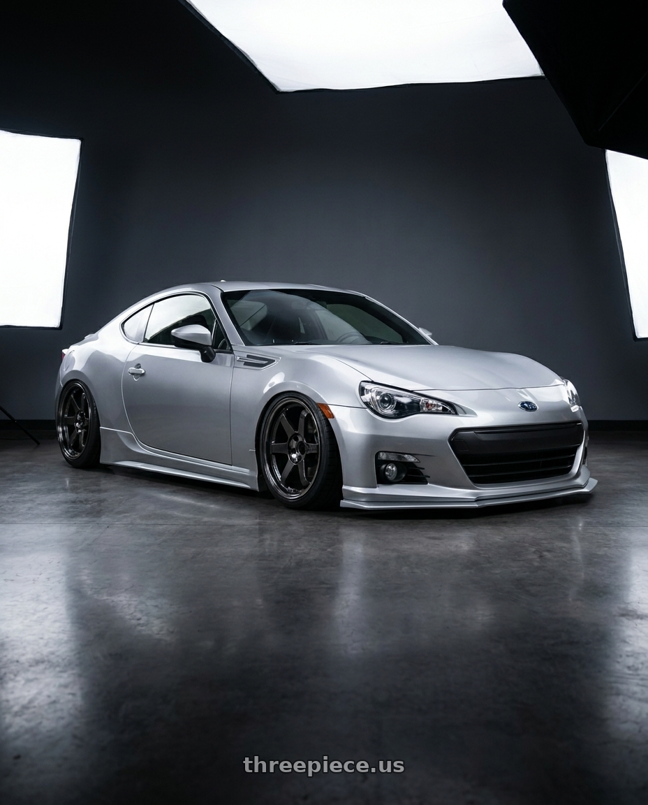 2012 Toyota 86 with Volk Racing TE37SL 5x114.3 19x10.5+12 Pressed Double Black wheels