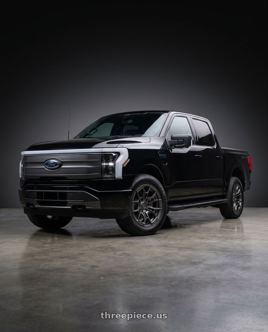 2024 Ford lightning with DEFIANT DF04 6x135 17x9+12 Gunmetal wheels