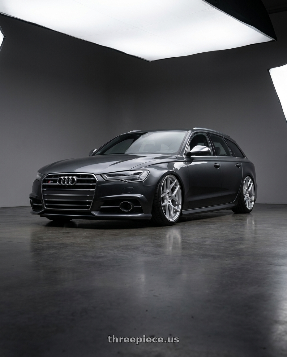2016 Audi S6 C7 with Aodhan AFF2 5x112 20x9+30 Gloss Silver Machined Face wheels