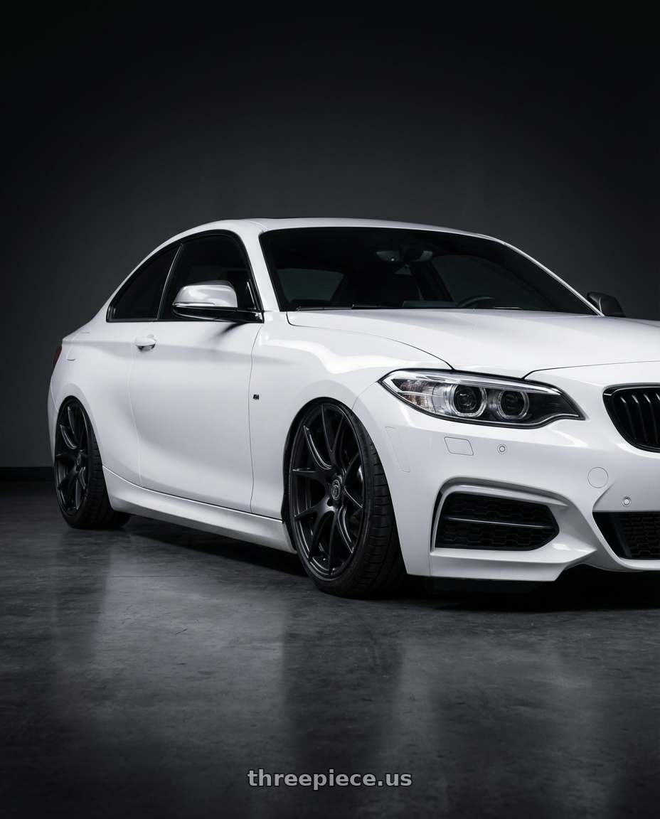 2018 BMW 2 Series F22 with Forgestar CF5V 5x120 19x9 +38 Satin Black wheels