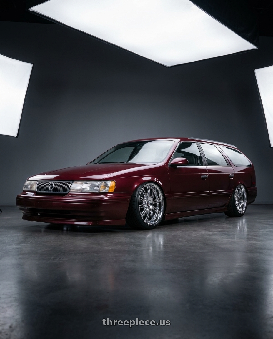 1992 Mercury sable wagon ls with BORGHINI 28 5X115 26x10 +13 CHROME wheels