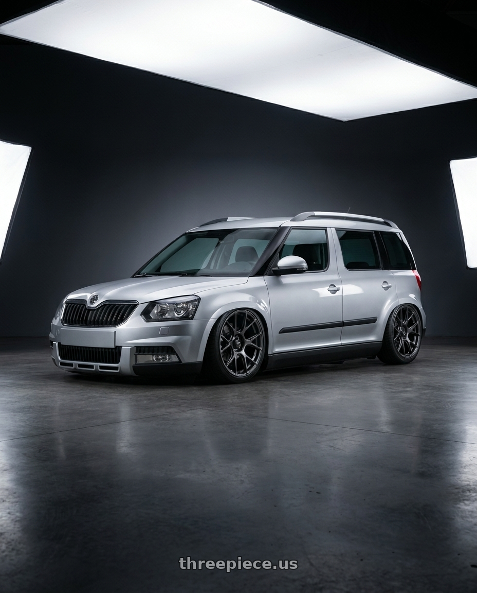 2015 Skoda Yeti with Konig Ampliform 5x112 19x8.5+32 Dark Metallic Graphite wheels