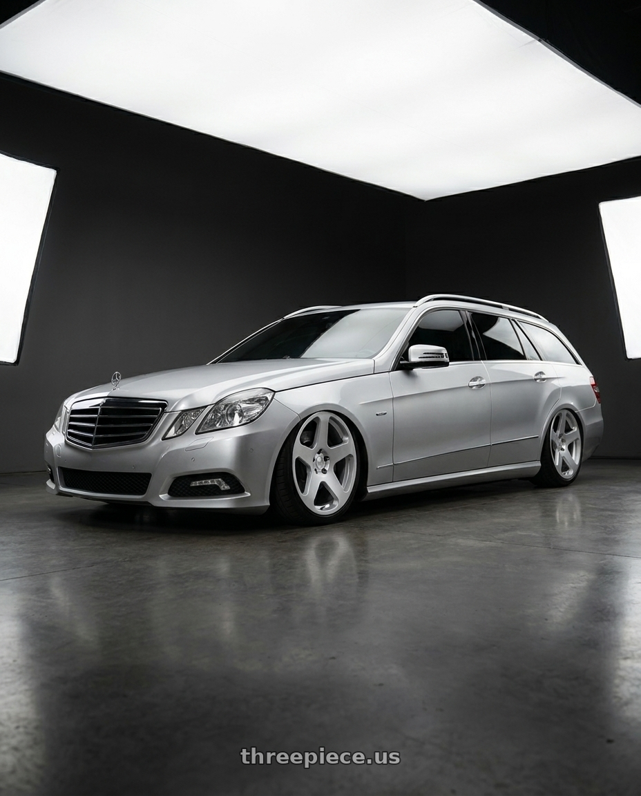 2010 Benz s212 with Rotiform RC200 NUE 5X120 20x8.5 +35 GLOSS SILVER wheels