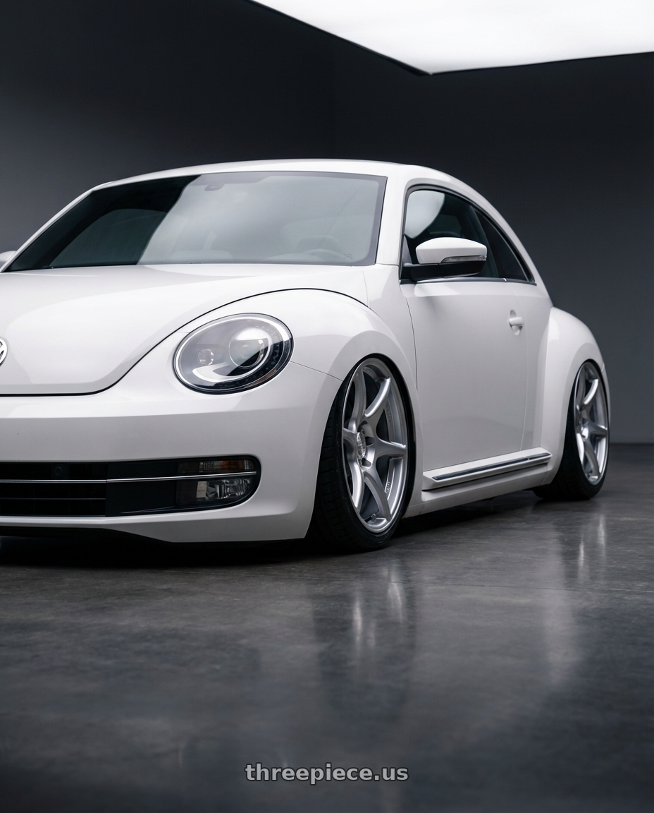 2016 Volkswagen Beetle Turbo with Kansei K11S Tandem 5X112 19x10.5 22 Hyper Silver wheels