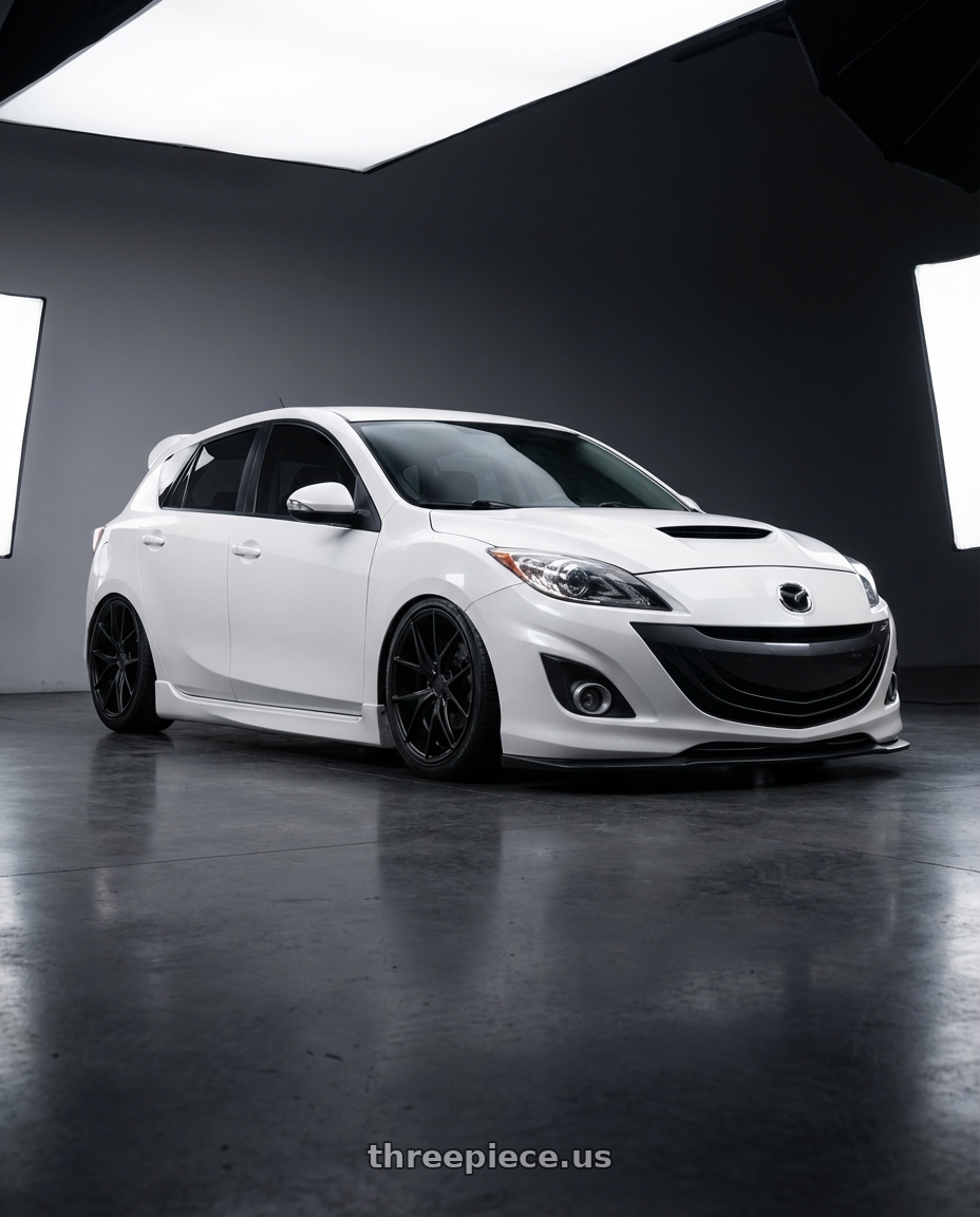 2012 Mazda Mazdaspeed3 with Niche 1PC M117 MISANO 5X114.3 18X8 +42 MATTE BLACK wheels