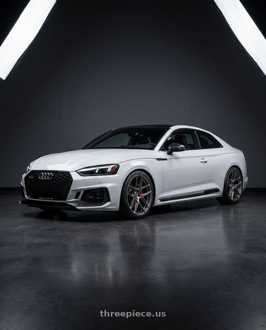 2018 Audi RS5 with MRR FS1 5x112 20x10  +25 Matte Gun Metal wheels