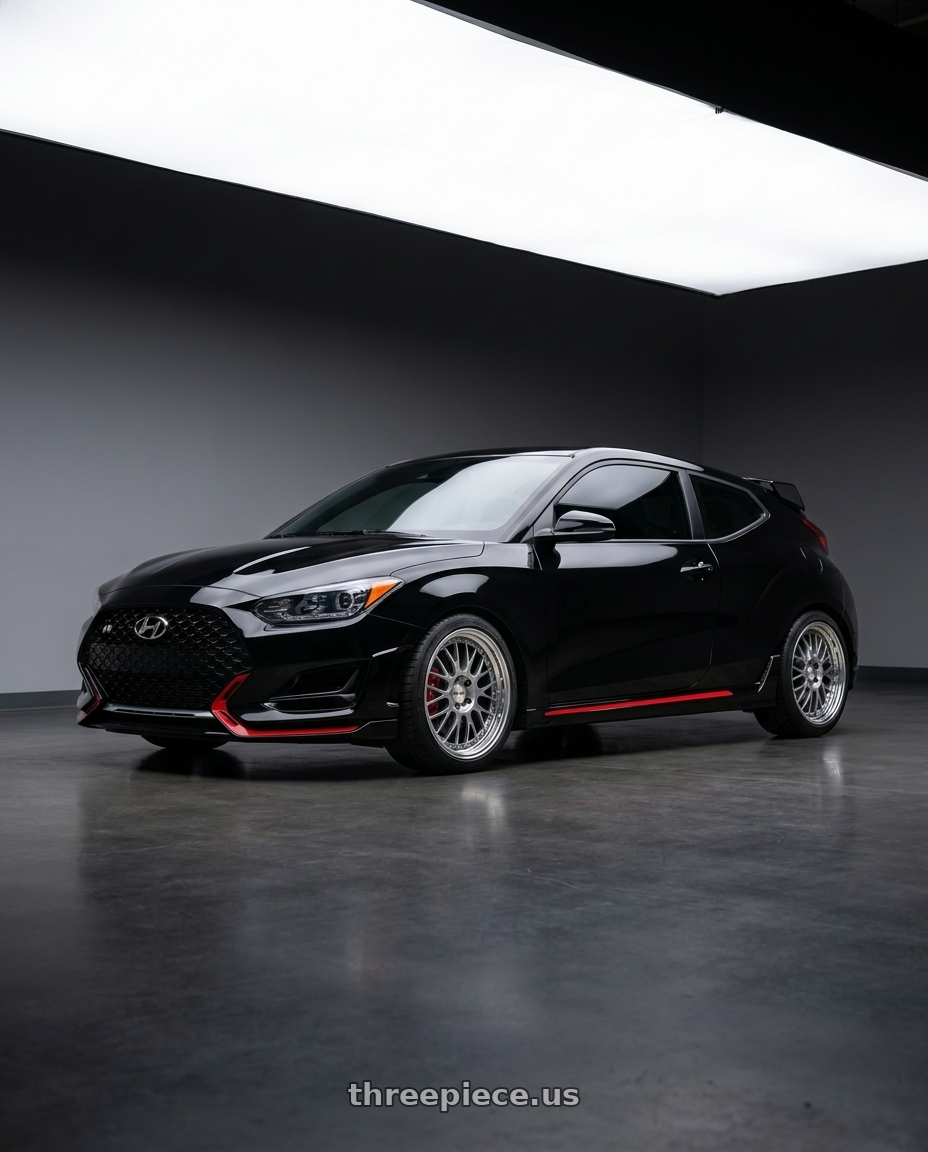 2022 Hyundai Veloster N with SSR Professor MS1 5x114.3 18x8.5+55 SL Disk Silver wheels