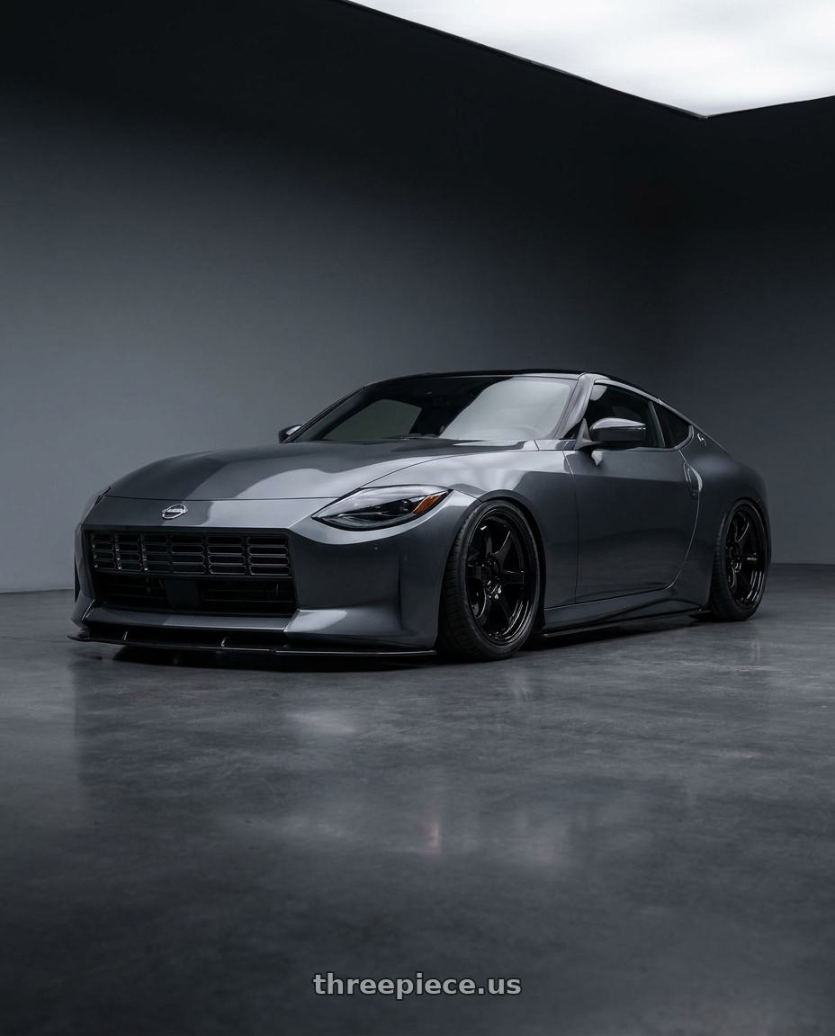 2025 Nissan Z with Gram Lights 57NR 5x114.3 19x9.5+38 Glass Black wheels