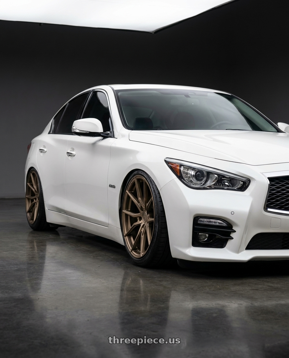 2020 Infiniti Q50 with Aodhan AFF1 5x114.3 20x9+32 Matte Bronze wheels