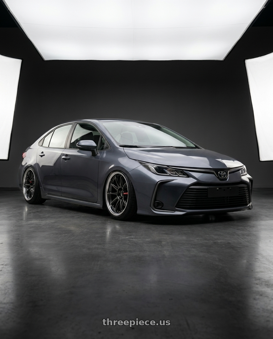 2025 Toyota altis with Work Zr10 2P 5x100 18x10.0 +45 Glim Black wheels