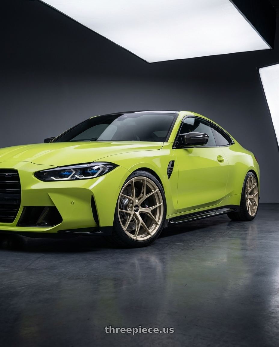 2024 BMW M4 G82 with BBS FI-R Evo 5x112 19x9.5+15 White Gold wheels