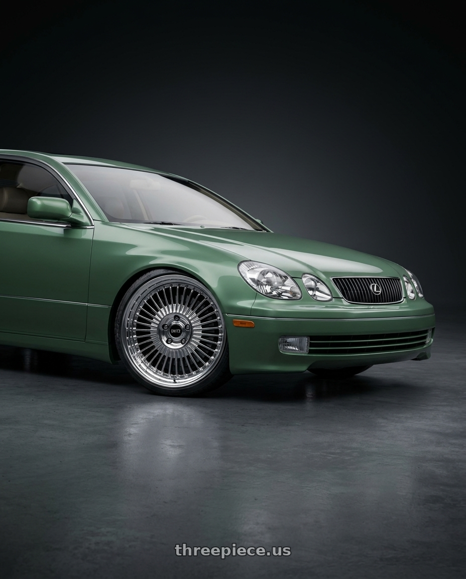 2002 Lexus GS430 with Work Emitz Chrome 5x114.3 19x8.5 +18 wheels