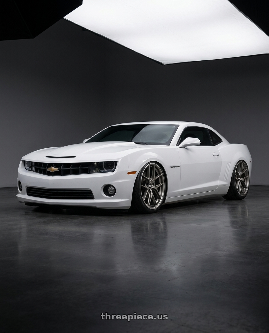 2014 Chevrolet Camaro 5th Gen with BBS CC-R 5x120 20x10.5+35 Satin Platinum wheels