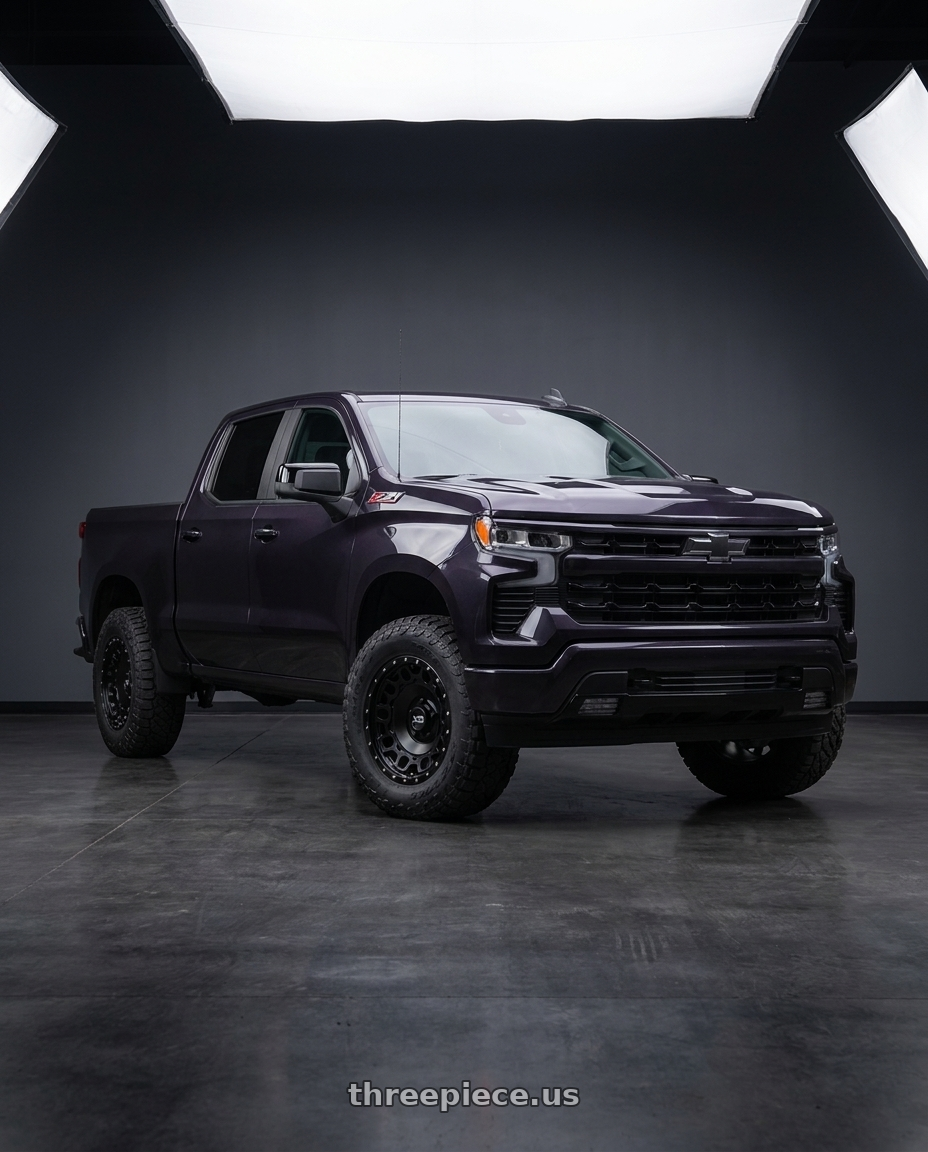 2023 Chevrolet Silverado 1500 with XD XD129 HOLESHOT 6X139.7 20X10 -24 SATIN BLACK wheels