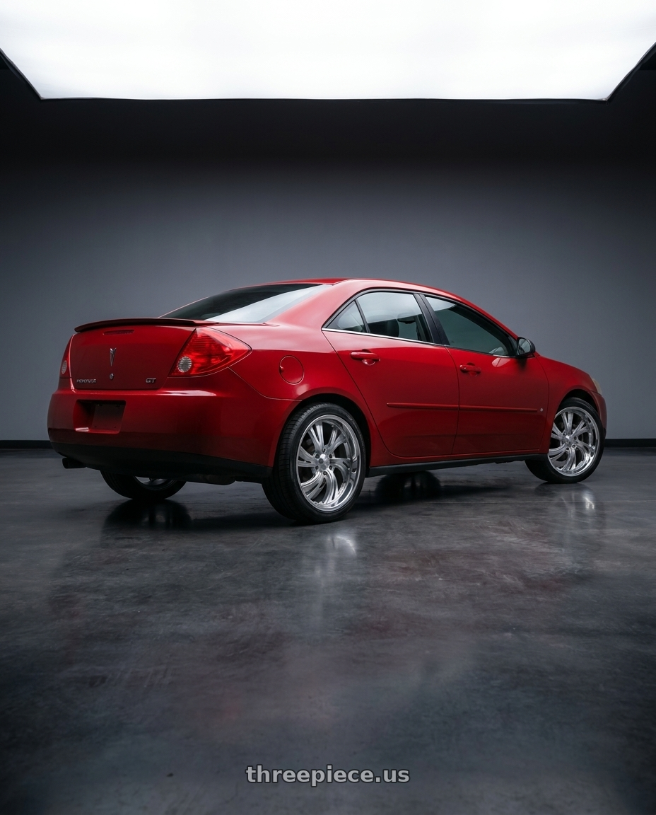 2008 Pontiac G6 GT with Dropstars 658SL 6X135 22x11 +40 - wheels rear three quarter view square tires