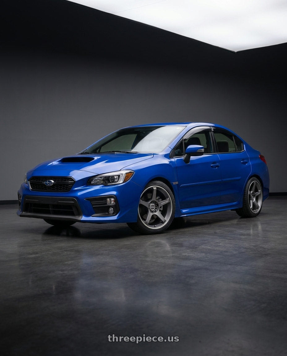 2021 Subaru WRX Limited with Motegi MR159 BATTLE V 5X114.3 17x8.5 +45 GUNZILLA W/ MACHINED LIP STRIPE wheels