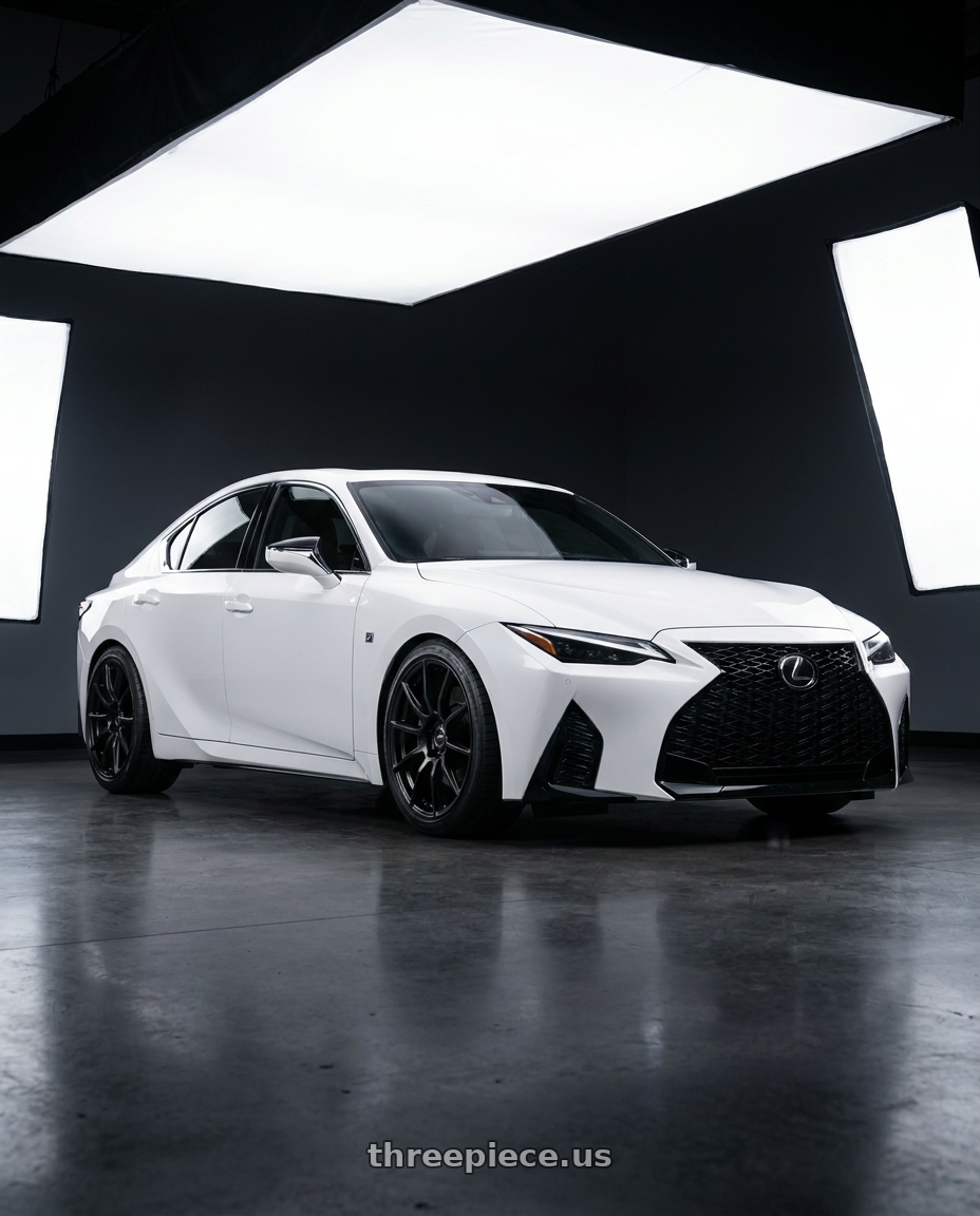 2021 Lexus IS350 F Sport with Enkei TS9 5x114.3 18x8+45 Black wheels