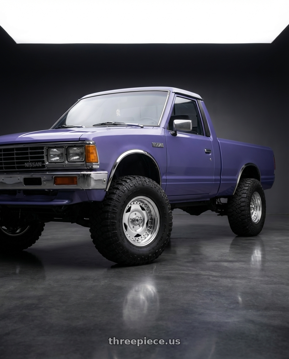 1985 nissan 720 with Center Line Convo Pro 2.0 5X114.3 15x10 -55 Polished wheels