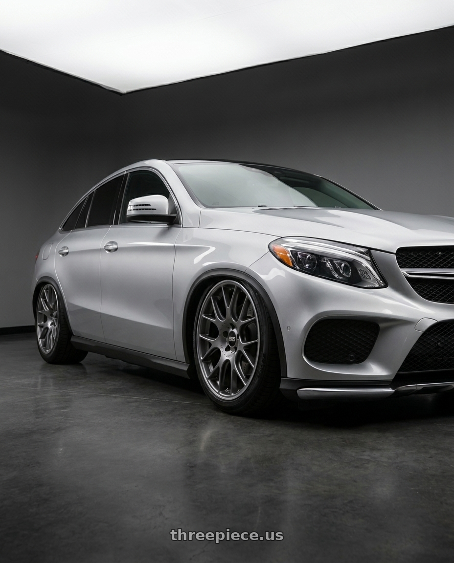 2015 Mercedes benz gle450 coup with BBS CH-R 5x112 20x9 +25 Satin Titanium Polished Rim Protector wheels
