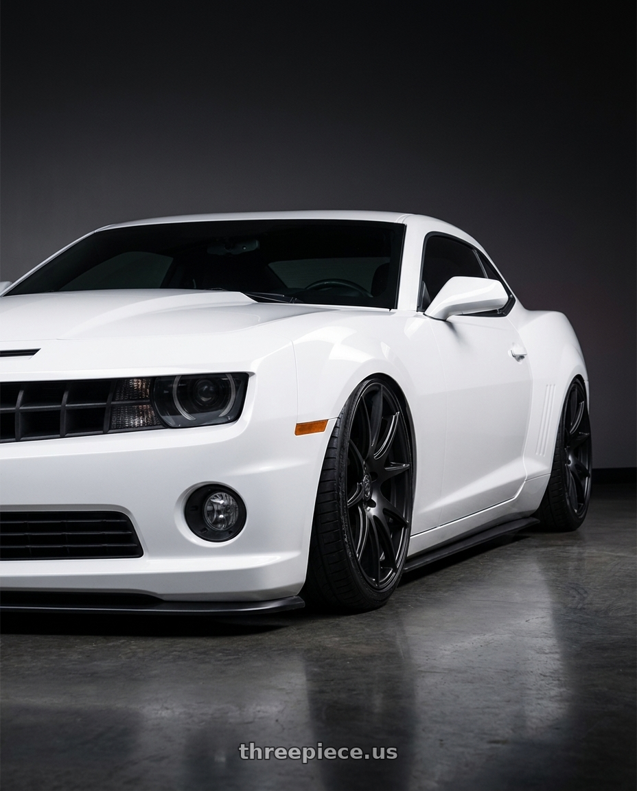 2014 Chevrolet Camaro 5th Gen with Forgestar CF5V 5x120 20x9 +38 Satin Black wheels