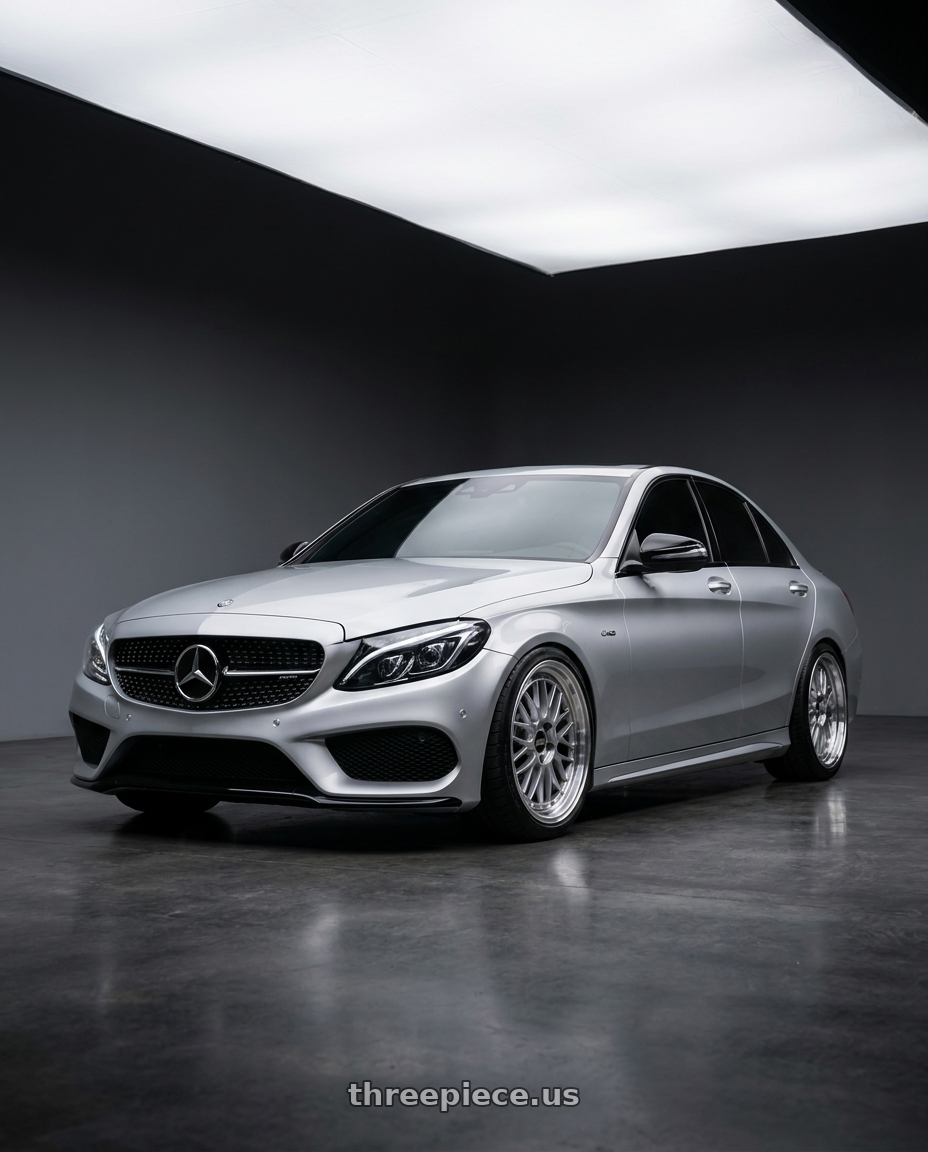 2016 w205 C43 Sedan with BBS LM 5x114.3 20x10.0+38 Diamond Silver wheels