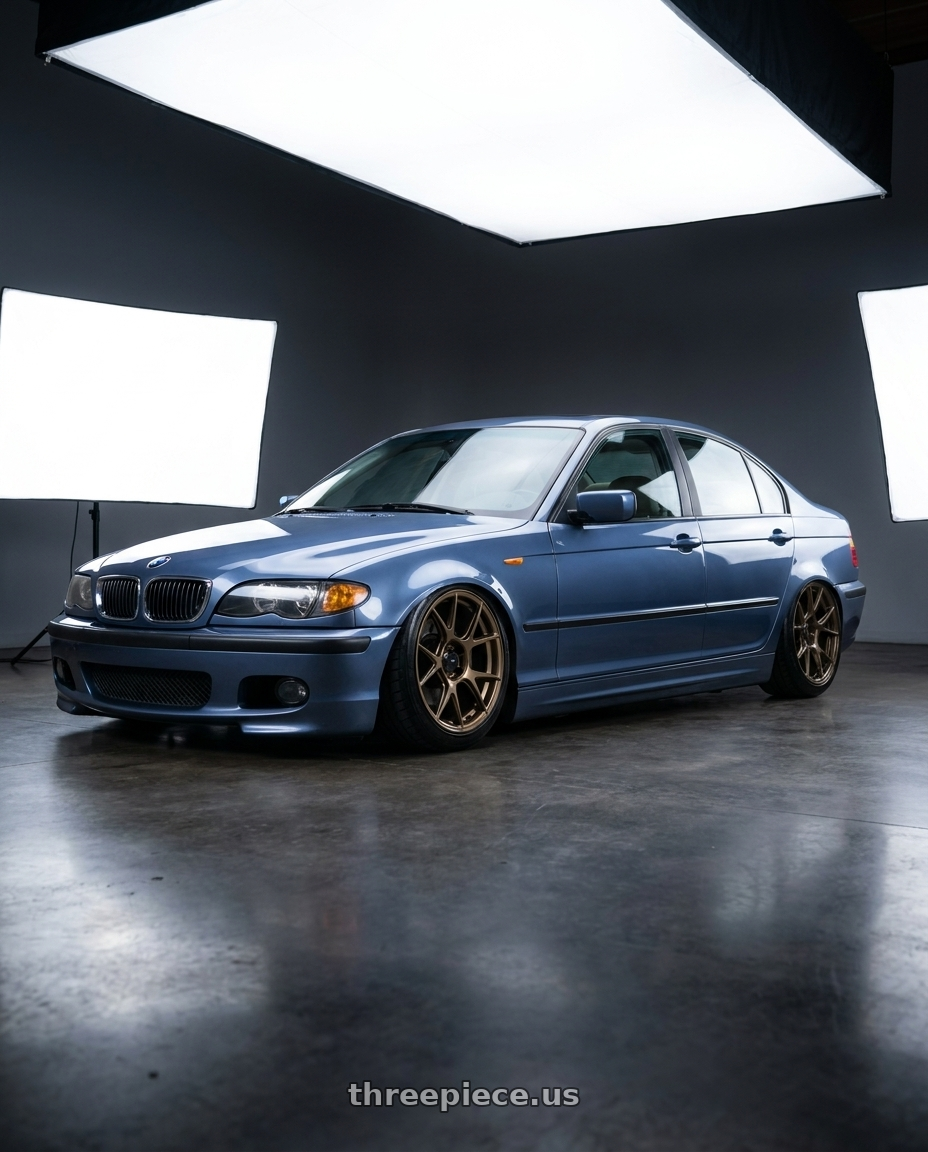 2005 BMW 330I with Konig Ampliform 4x100 17x8+45 Gloss Bronze wheels